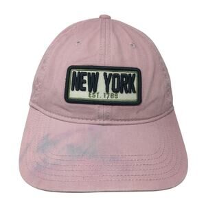 New York Est. 1788 Baseball Cap Pink One Size Adjustable Embroidered Legacy
